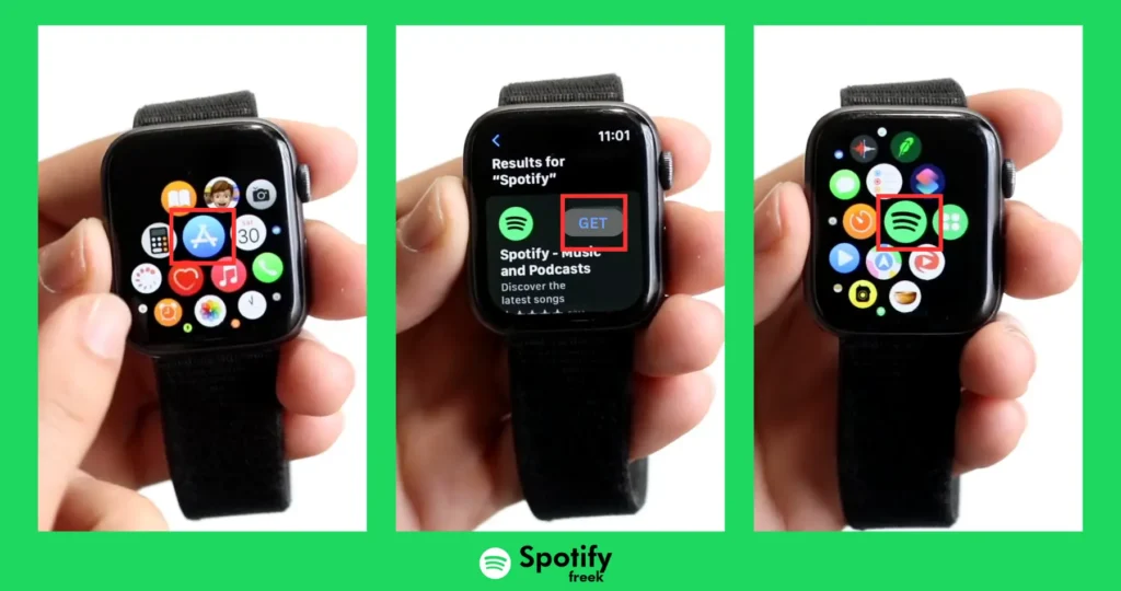 3 steps to download spotify on apple watch